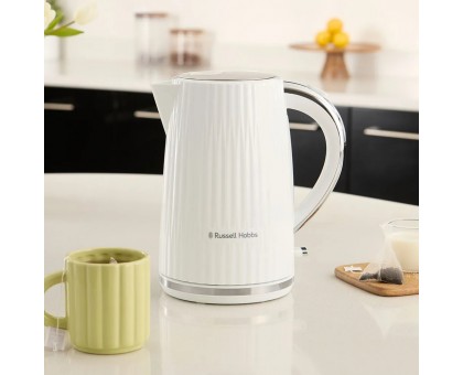 Электрочайник Russell Hobbs Eden, 1.7л, нержавеющая сталь, пластик, белый Электрочайник Russell Hobbs Eden, 1.7л, нержавеющая сталь, пластик, белый