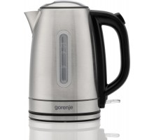 Електрочайник Gorenje 1.7л, Strix-контроль, метал, нерж