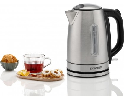 Електрочайник Gorenje 1.7л, Strix-контроль, метал, нерж Електрочайник Gorenje 1.7л, Strix-контроль, метал, нерж