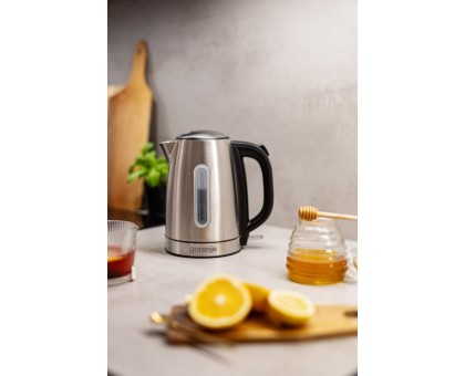 Електрочайник Gorenje 1.7л, Strix-контроль, метал, нерж Електрочайник Gorenje 1.7л, Strix-контроль, метал, нерж
