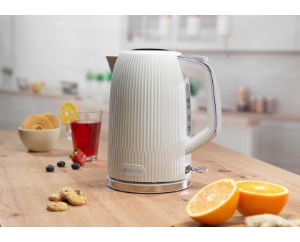 Електрочайник Gorenje 1.7л, Strix-контроль, білий матовий