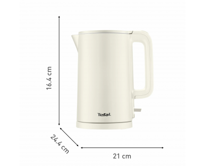 Электрочайник Tefal Thermo Protect, 1.5л, пластик, бежевый
