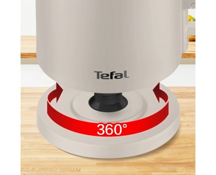 Електрочайник Tefal Thermo Protect, 1.5л, пластик, нержавіюча сталь, бежевий Електрочайник Tefal Thermo Protect, 1.5л, пластик, нержавіюча сталь, бежевий