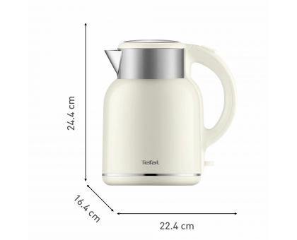 Електрочайник Tefal Thermo Protect XL, 1.9л, пластик, нержавіюча сталь, бежевий
