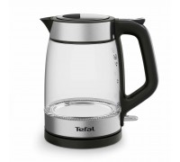 Электрочайник Tefal Glass Kettle 1.7л, стекло, с подсветкой, серебристо-черный