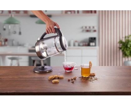 Електрочайник Gorenje 1.7л, 2,200 Вт, strix контроль, скло, чорний Електрочайник Gorenje 1.7л, 2,200 Вт, strix контроль, скло, чорний