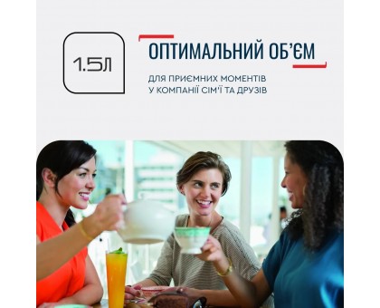 Електрочайник Tefal Delfini 1.7л, пластик, сріблясто-чорний