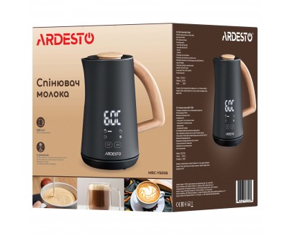 Спінювач-підігрівач Ardesto 500Вт, ємність резервуару-500мл, LED-дисплей, чорний