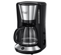 Кофеварка Russell Hobbs капельная  Adventure, 1.25л, молотый, черно-серебристый