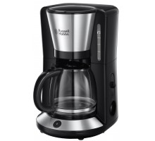 Кофеварка Russell Hobbs капельная  Adventure, 1.25л, молотый, черно-серебристый