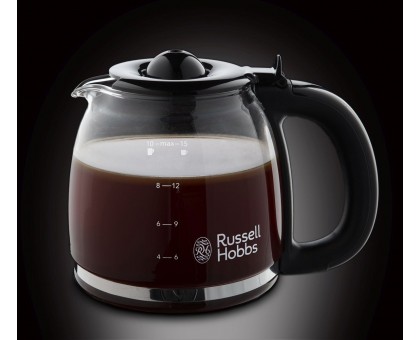Кофеварка Russell Hobbs капельная Adventure, 1.25л, молотый, черно-серебристый Кофеварка Russell Hobbs капельная Adventure, 1.25л, молотый, черно-серебристый