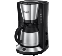 Кофеварка Russell Hobbs капельная  Adventure, 1л, молотый, черно-серебристый