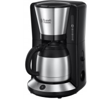 Кофеварка Russell Hobbs капельная  Adventure, 1л, молотый, черно-серебристый