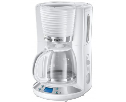 Кофеварка Russell Hobbs  капельная Inspire 1,25л, молотый, 10 чашек, таймер включения, белый