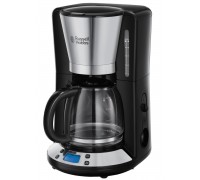 Кофеварка Russell Hobbs капельная Victoty 1.25л, молотый, черно-серебристый