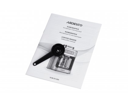 Кофеварка Ardesto капельная Steel Collection 1.2л, зерно + молотый, дисплей, серебристо-черный