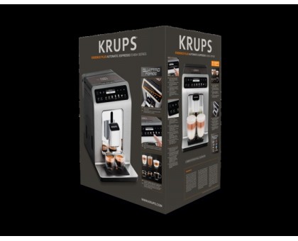 Кофемашина Krups Evidence 2.3л, зерно, автомат.капучинатор, OLED диспл, авторецептов - 19, серо - черный