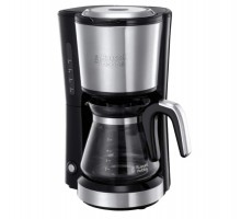 Кофеварка Russell Hobbs капельная Compact Home 0.74л, молотый, черно-серебристый
