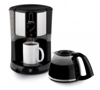 Кавоварка Tefal крапельна Subito Mug 1.25л, мелена, чорно-сріблястий