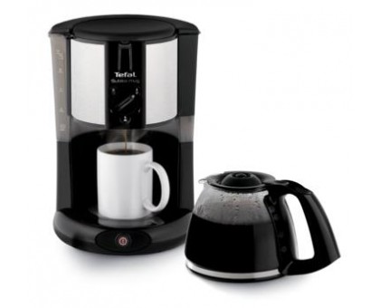 Кофеварка Tefal капельная Subito Mug 1.25л, молотый, черно-серебристый Кофеварка Tefal капельная Subito Mug 1.25л, молотый, черно-серебристый