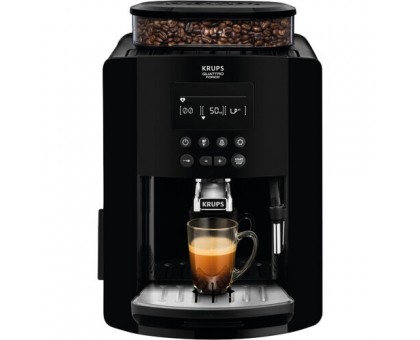 Кавомашина Krups Arabica 1.7л, зерно, ручний капучинатор, LED - дисплей, авторецептів - 3, свій рецепт, чорний