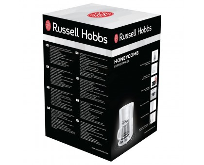 Кавоварка Russell Hobbs крапельна Honeycomb 1.25л, мелена, білий