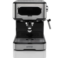 Кавоварка Gorenje ріжкова 1.5л, мелена, ручний капучинатор, нерж