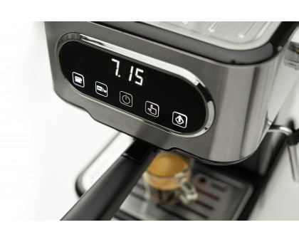 Кавоварка Gorenje ріжкова 1.5л, мелена, ручний капучинатор, нерж