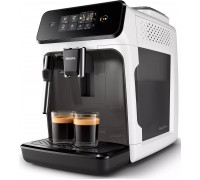 Кофемашина Philips Series 1200 1.8л, зерно + молоко, ручной капучинатор, авторецептов - 2, бело - черный