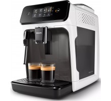 Кавомашина Philips Series 1200 1.8л, зерно + мелена, ручний капучинатор, авторецептів - 2, біло - чорний