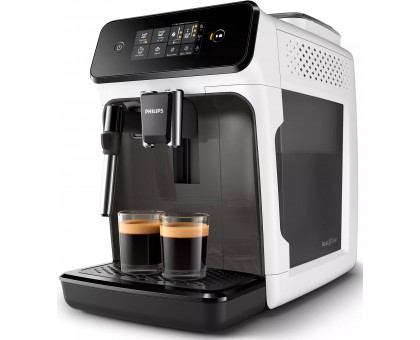 Кофемашина Philips Series 1200 1.8л, зерно + молоко, ручной капучинатор, авторецептов - 2, бело - черный Кофемашина Philips Series 1200 1.8л, зерно + молоко, ручной капучинатор, авторецептов - 2, бело - черный