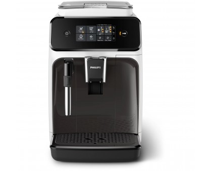 Кофемашина Philips Series 1200 1.8л, зерно + молоко, ручной капучинатор, авторецептов - 2, бело - черный Кофемашина Philips Series 1200 1.8л, зерно + молоко, ручной капучинатор, авторецептов - 2, бело - черный