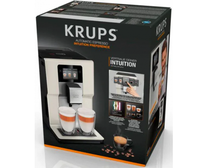 Кофемашина Krups Intuition Preference 3л, зерно, автомат.капучинатор, авторецептов - 8, бежево-черный