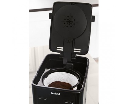 Кофеварка Tefal капельная Smart&light 1.25л, молотый, LED-дисплей, черный Кофеварка Tefal капельная Smart&light 1.25л, молотый, LED-дисплей, черный
