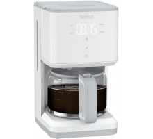 Кофеварка Tefal капельная Sense 1.25л, молотый, LED-дисплей, сенсорное управл., белый