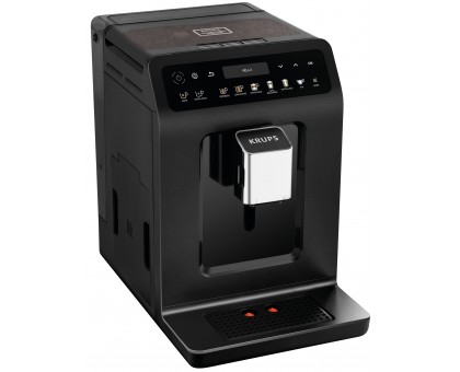 Кофемашина Krups Evidence Plus Titanium 2.3л, зерно, автомат.капучинатор, OLED диспл, аторец. - 19, черный Кофемашина Krups Evidence Plus Titanium 2.3л, зерно, автомат.капучинатор, OLED диспл, аторец. - 19, черный
