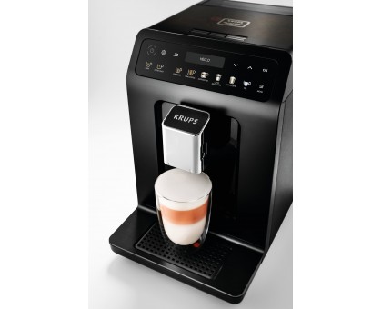 Кофемашина Krups Evidence Plus Titanium 2.3л, зерно, автомат.капучинатор, OLED диспл, аторец. - 19, черный Кофемашина Krups Evidence Plus Titanium 2.3л, зерно, автомат.капучинатор, OLED диспл, аторец. - 19, черный