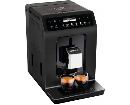 Кофемашина Krups Evidence Plus Titanium 2.3л, зерно, автомат.капучинатор, OLED диспл, аторец. - 19, черный Кофемашина Krups Evidence Plus Titanium 2.3л, зерно, автомат.капучинатор, OLED диспл, аторец. - 19, черный