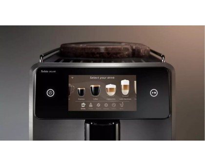 Кофемашина Saeco Xelsis Deluxe 1.7л, зерно + молоко, автомат.капучинатор, авторецептов - 22, черный