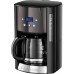 Кавоварка Russell Hobbs крапельна Matte Black, 1.8л, мелена, LED-дисплей, чорний