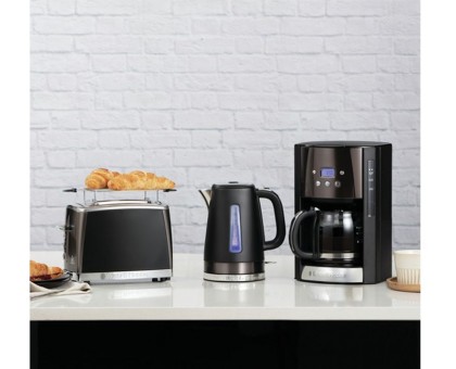 Кавоварка Russell Hobbs крапельна Matte Black, 1.8л, мелена, LED-дисплей, чорний Кавоварка Russell Hobbs крапельна Matte Black, 1.8л, мелена, LED-дисплей, чорний