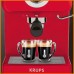 Кофеварка Krups рожковая Opio 1.5л, молотый, ручной капучинатор, подогрев чашек, красный
