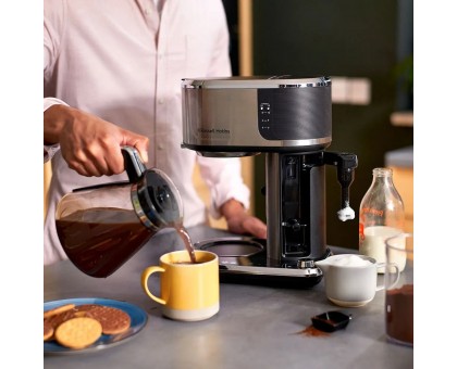 Кофеварка Russell Hobbs капельная Attentiv Coffee Bar 1.5л, молотый, LED-дисплей, черно-металл Кофеварка Russell Hobbs капельная Attentiv Coffee Bar 1.5л, молотый, LED-дисплей, черно-металл