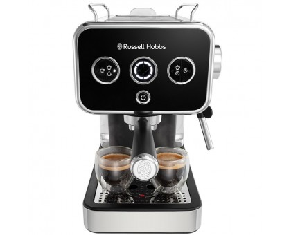 Кофеварка Russell Hobbs рожковая Distinctions 1.1л, молотый + чалды, черно-серебристый Кофеварка Russell Hobbs рожковая Distinctions 1.1л, молотый + чалды, черно-серебристый