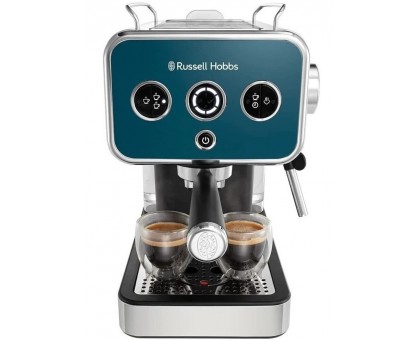 Кофеварка Russell Hobbs рожковая Distinctions Ocean 1.1л, молотый + чалды, сине-серебристый Кофеварка Russell Hobbs рожковая Distinctions Ocean 1.1л, молотый + чалды, сине-серебристый