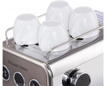 Кофеварка Russell Hobbs рожковая Distinctions Titanium 1.1л, молотый + чалды, серебристый Кофеварка Russell Hobbs рожковая Distinctions Titanium 1.1л, молотый + чалды, серебристый