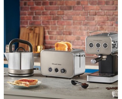 Кофеварка Russell Hobbs рожковая Distinctions Titanium 1.1л, молотый + чалды, серебристый Кофеварка Russell Hobbs рожковая Distinctions Titanium 1.1л, молотый + чалды, серебристый