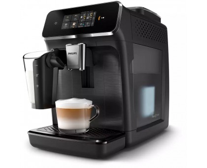 Кофемашина Philips Series 2300 1.8л, зерно + молоко, автомат.капучинатор, сенсорное управл., черный
