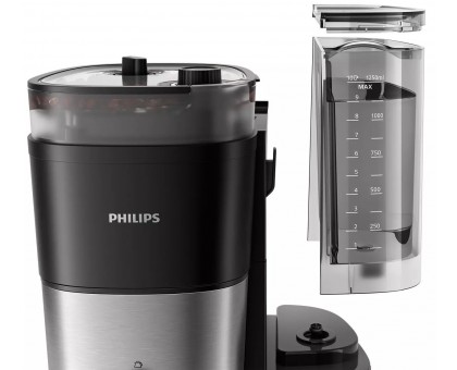 Кофеварка Philips капельная All-in-1 Brew 1.25л, зерно + молотый, дисплей, подогрев кофейника, кофемолка, черный Кофеварка Philips капельная All-in-1 Brew 1.25л, зерно + молотый, дисплей, подогрев кофейника, кофемолка, черный