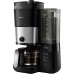 Кофеварка Philips капельная All-in-1 Brew 1.25л, зерно + молотый, дисплей, подогрев кофейника, кофемолка, черный